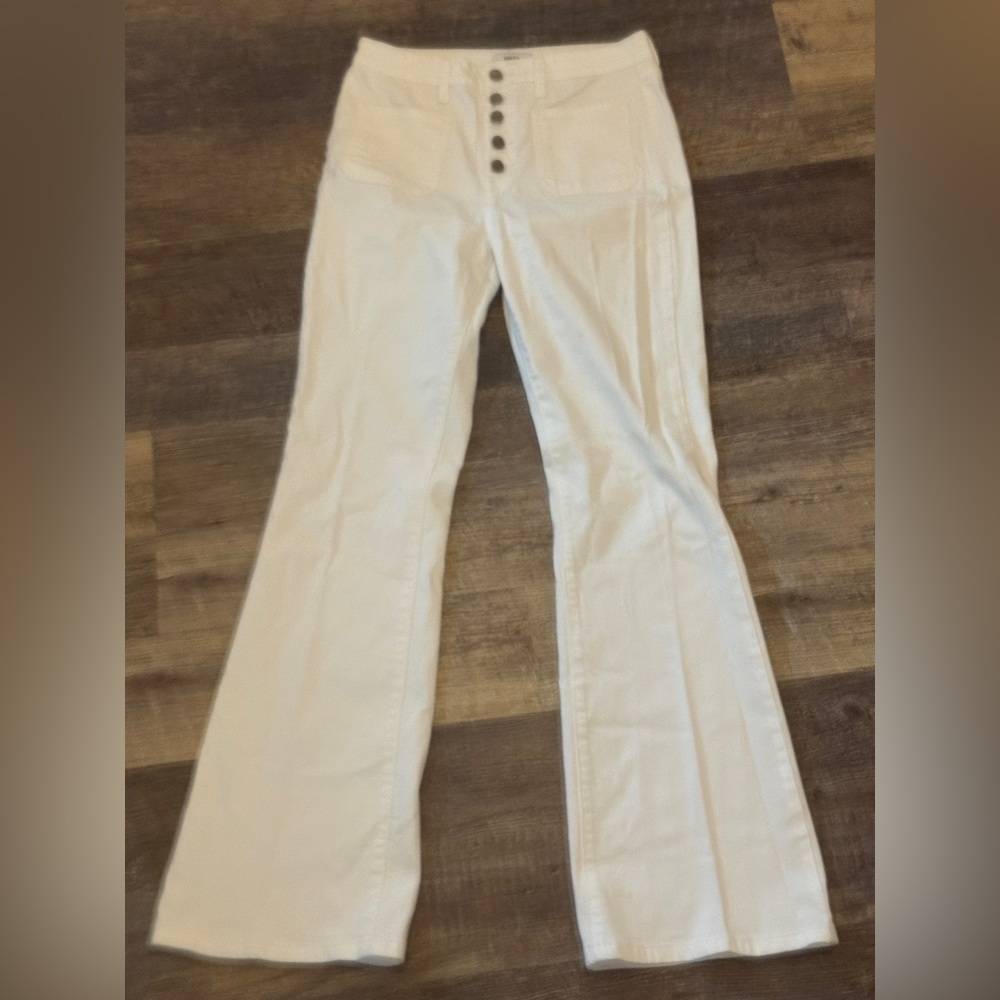 Just Black Denim High Rise Button Up Flare Jeans size 29 EUC